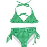 Triangle Background Pattern Kids  Classic Bikini Set