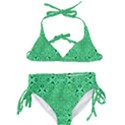 Triangle Background Pattern Kids  Classic Bikini Set View1