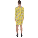 No Step On Snek DO NOT bubble speech Pattern yellow background Meme Asymmetric Cut-Out Shift Dress View2