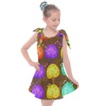 Textured Grunge Background Pattern Kids  Tie Up Tunic Dress