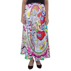 Supersonic Pyramid Protector Angels Flared Maxi Skirt