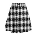 Square Diagonal Pattern High Waist Skirt View1