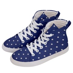 Navy Polka Dot Men s Hi-top Skate Sneakers