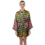 Tile Background Image Pattern Art Long Sleeve Kimono Robe