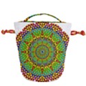 Tile Background Image Graphic Fractal Mandala Drawstring Bucket Bag View1