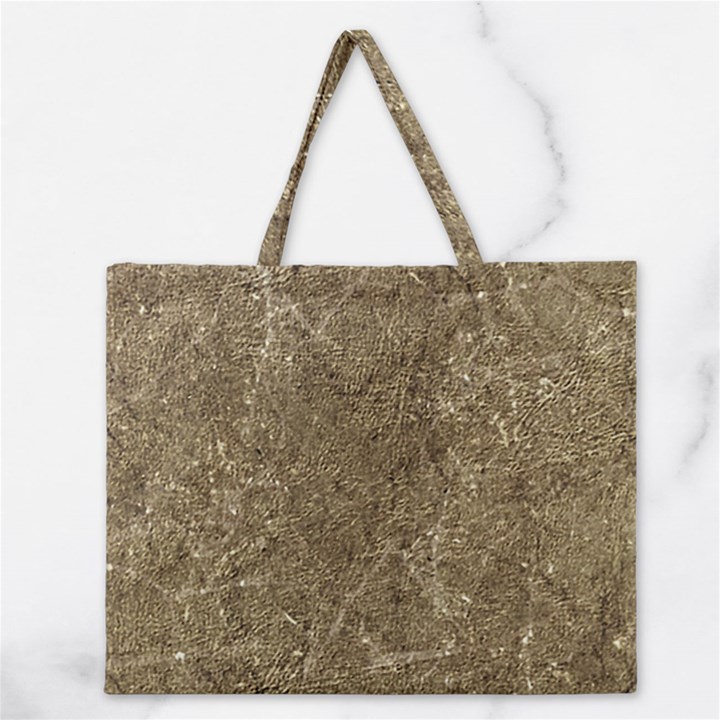 Grunge Abstract Textured Print Zipper Large Tote Bag