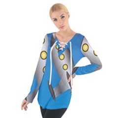 Rocket Spaceship Space Travel Nasa Tie Up Tee