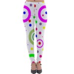 Round Abstract Design Lightweight Velour Leggings