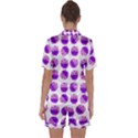 Kawaii Grape Jam Jar Pattern Satin Short Sleeve Pyjamas Set View2