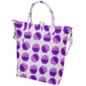 Kawaii Grape Jam Jar Pattern Buckle Top Tote Bag View2