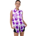 Kawaii Grape Jam Jar Pattern Sleeveless Chiffon Button Shirt View1