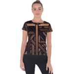 Fractal Pattern Texture Design Short Sleeve Sports Top 
