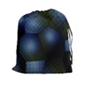 Fractal Rendering Background Green Drawstring Pouch (XXL) View1