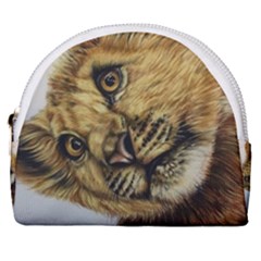 Lion Cub Horseshoe Style Canvas Pouch