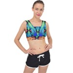 Fractal Fractal Background Design V-Back Sports Bra