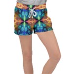 Fractal Fractal Background Design Women s Velour Lounge Shorts