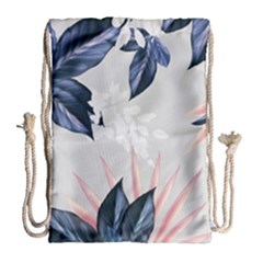White Blossom Drawstring Bag (large)