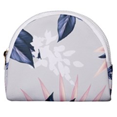 White Blossom Horseshoe Style Canvas Pouch