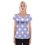 Textile Cross Seamless Pattern Cap Sleeve Top