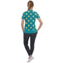 Toast With Cheese Funny Retro Pattern Turquoise Green Background Short Sleeve Zip Up Jacket View2