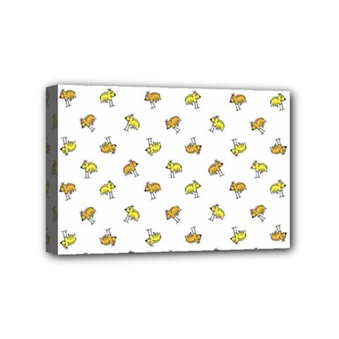 Birds, Animal, Cute, Sketch, Wildlife, Wild, Cartoon, Doodle, Scribble, Fashion, Printed, Allover, For Kids, Drawing, Illustration, Print, Design, Patterned, Pattern Mini Canvas 6  X 4  (stretched)