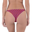 Purple Stars Pattern On Orange Reversible Bikini Bottom View2