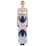 Patterns Fractal Background Digital Maxi Thigh Split Dress