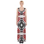 Ornament Seamless Pattern Element Maxi Thigh Split Dress