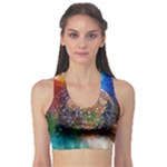Network Earth Block Chain Globe Sports Bra