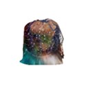 Network Earth Block Chain Globe Drawstring Pouch (Medium) View1