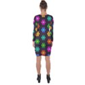 Pattern Background Colorful Design Asymmetric Cut-Out Shift Dress View2