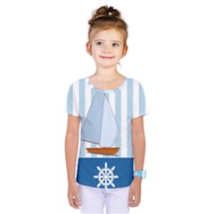 Yacht Boat Nautical Ship Kids  One Piece Tee