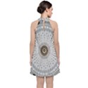 Cami Texture Pattern Architecture Velvet Halter Neckline Dress  View2