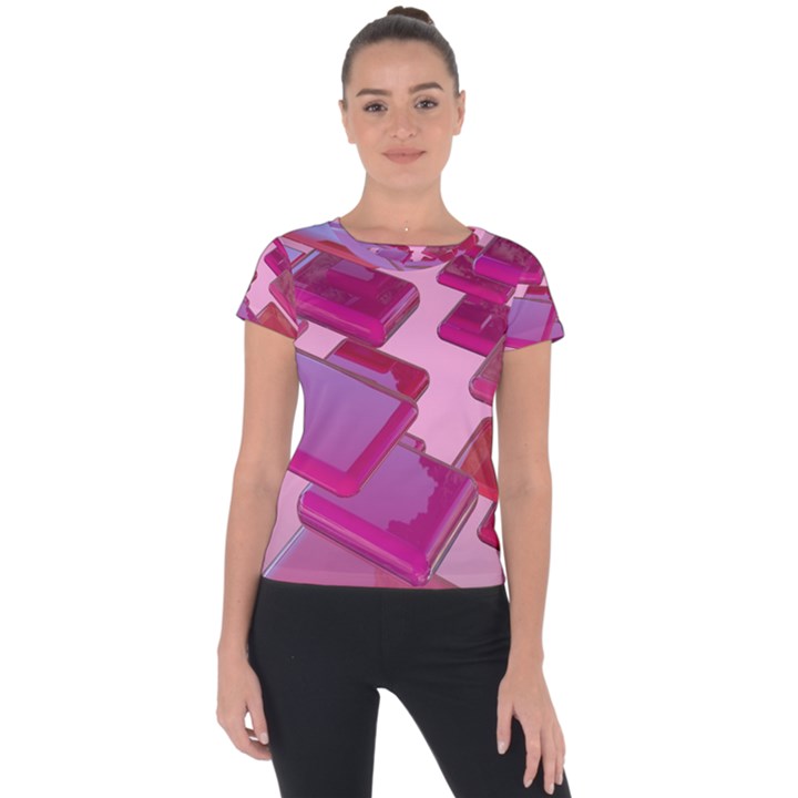Render 3d Rendering Design Space Short Sleeve Sports Top 