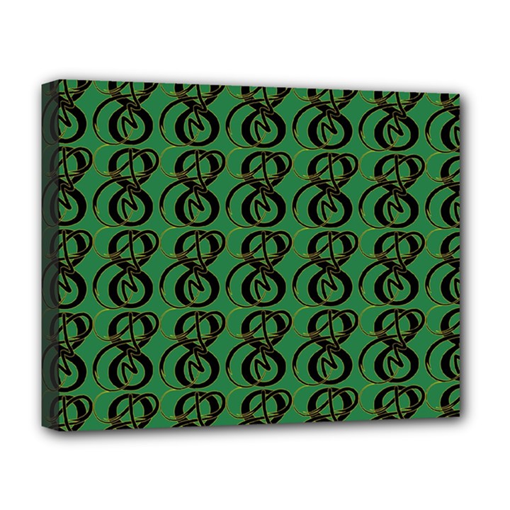 Abstract Pattern Graphic Lines Deluxe Canvas 20  x 16  (Stretched)
