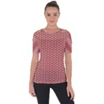 Pattern Star Backround Shoulder Cut Out Short Sleeve Top