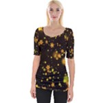 Background Black Blur Colorful Wide Neckline Tee