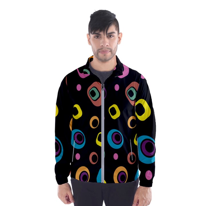 Abstract Background Retro Men s Windbreaker
