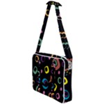 Abstract Background Retro Cross Body Office Bag
