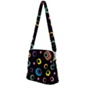 Abstract Background Retro Zipper Messenger Bag View2