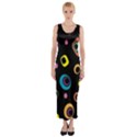 Abstract Background Retro Fitted Maxi Dress View1