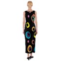 Abstract Background Retro Fitted Maxi Dress View2
