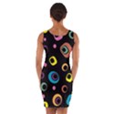 Abstract Background Retro Wrap Front Bodycon Dress View2