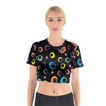 Abstract Background Retro Cotton Crop Top