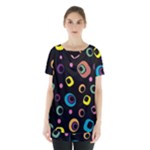 Abstract Background Retro Skirt Hem Sports Top