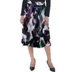 Abstract Background Science Fiction Classic Velour Midi Skirt 