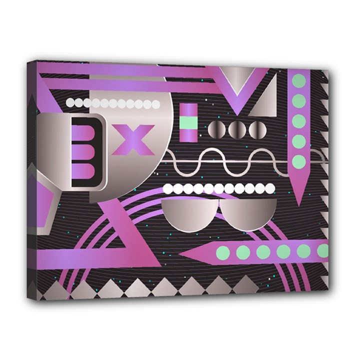 Background Abstract Geometric Canvas 16  x 12  (Stretched)