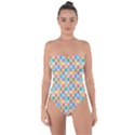 Seamless Pattern Background Abstract Tie Back One Piece Swimsuit View1