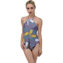 Background Abstract Non Seamless Go with the Flow One Piece Swimsuit View1