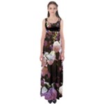Purple Snowballs Empire Waist Maxi Dress